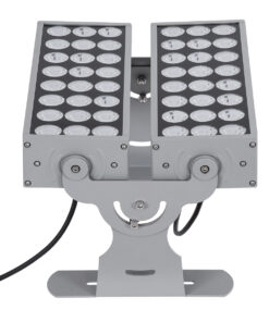 GloboStar® FLOOD-ZENA 90220 Προβολέας Wall Washer για Φωτισμό Κτιρίων LED 120W 10800lm 3° DC 24V Αδιάβροχο IP65 L38 x W30.5 x H24cm Θερμό Λευκό 2700K - Ασημί - 3 Years Warranty 23 90220 9