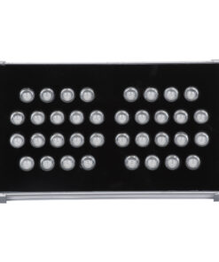 GloboStar® FLOOD-TENA 90222 Προβολέας Wall Washer για Φωτισμό Κτιρίων LED 72W 6120lm 10° DC 24V Αδιάβροχο IP65 L29.8 x W15.5 x H18cm RGBW DMX512 - Ασημί - 3 Years Warranty 12 90222 3