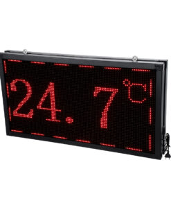 GLOBOSTAR®DISPLAY 90298 Κυλιόμενη Ψηφιακή Επιγραφή 96x48cm P10 Διπλής Όψης LED AC 220-240V Αδιάβροχο IP65 Κόκκινο - WiFi Control μέσω FK APP - Αισθητήρας Θερμοκρασίας & Υγρασίας - Μ102 x Π11 x Υ54.5cm - 2 Χρόνια Εγγύηση 17 90298 8