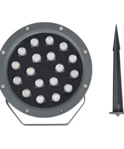 GloboStar® TREELIGHT-RIVA 90366 Σποτ Φωτισμού Ειδικό για Φυτά - Δέντρα με Βάση Κήπου / Καρφωτό LED 24W 2040lm 10° DC 24V Αδιάβροχο IP67 Φ20.5 x Υ6.5cm RGBW DMX512 - Γκρι Ανθρακί - 3 Years Warranty 21 90366 10