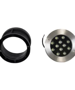 GloboStar® UNDERWATER-GUNE 90405 Υποβρύχιο Χωνευτό Φωτιστικό Σποτ Ειδικό για Σιντριβάνια LED 12W 1200lm 60° DC 24V Αδιάβροχο IP68 Φ10 x Υ7.5cm Ψυχρό Λευκό 6000K - Ανοξείδωτο Ατσάλι - 3 Χρόνια Εγγύηση 19 90405 09