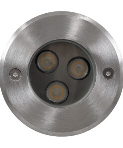 GLOBOSTAR® UNDERWATER-HUNI 90414 Υποβρύχιο Χωνευτό Σποτ για Σιντριβάνια/Πισίνες LED 3W 270lm 30° DC 24V Αδιάβροχο IP68 Θερμό Λευκό 2700K Dimmable - Ανοξείδωτο Ατσάλι 304 - Φ10 x Υ7.5cm - Q9.5 - 3 Χρόνια Εγγύηση 11 90414 3