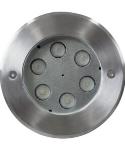 GLOBOSTAR® UNDERWATER-YUNI 90418 Υποβρύχιο Χωνευτό Σποτ για Σιντριβάνια/Πισίνες LED 6W 600lm 30° DC 24V Αδιάβροχο IP68 Ψυχρό Λευκό 6000K Dimmable - Ανοξείδωτο Ατσάλι 304 - Φ15 x Υ10cm - Q14cm - 3 Χρόνια Εγγύηση 12 90418 3