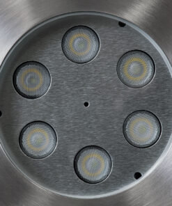 GLOBOSTAR® UNDERWATER-YUNI 90418 Υποβρύχιο Χωνευτό Σποτ για Σιντριβάνια/Πισίνες LED 6W 600lm 30° DC 24V Αδιάβροχο IP68 Ψυχρό Λευκό 6000K Dimmable - Ανοξείδωτο Ατσάλι 304 - Φ15 x Υ10cm - Q14cm - 3 Χρόνια Εγγύηση 15 90418 6