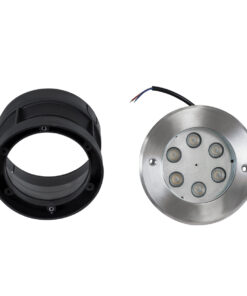 GLOBOSTAR® UNDERWATER-YUNI 90418 Υποβρύχιο Χωνευτό Σποτ για Σιντριβάνια/Πισίνες LED 6W 600lm 30° DC 24V Αδιάβροχο IP68 Ψυχρό Λευκό 6000K Dimmable - Ανοξείδωτο Ατσάλι 304 - Φ15 x Υ10cm - Q14cm - 3 Χρόνια Εγγύηση 18 90418 9