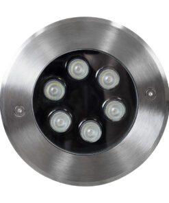 GLOBOSTAR® UNDERWATER-YUNI 90419 Υποβρύχιο Χωνευτό Σποτ για Σιντριβάνια/Πισίνες LED 6W 510lm 30° DC 24V Αδιάβροχο IP68 RGBW DMX512 Dimmable - Ανοξείδωτο Ατσάλι 304 - Φ15 x Υ10cm - Q14cm - 3 Χρόνια Εγγύηση 14 90419 3