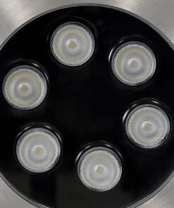 GLOBOSTAR® UNDERWATER-YUNI 90419 Υποβρύχιο Χωνευτό Σποτ για Σιντριβάνια/Πισίνες LED 6W 510lm 30° DC 24V Αδιάβροχο IP68 RGBW DMX512 Dimmable - Ανοξείδωτο Ατσάλι 304 - Φ15 x Υ10cm - Q14cm - 3 Χρόνια Εγγύηση 17 90419 6