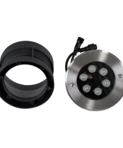 GLOBOSTAR® UNDERWATER-YUNI 90419 Υποβρύχιο Χωνευτό Σποτ για Σιντριβάνια/Πισίνες LED 6W 510lm 30° DC 24V Αδιάβροχο IP68 RGBW DMX512 Dimmable - Ανοξείδωτο Ατσάλι 304 - Φ15 x Υ10cm - Q14cm - 3 Χρόνια Εγγύηση 20 90419 9