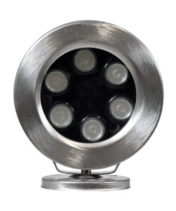 GLOBOSTAR® UNDERWATER-DEDY 90428 Υποβρύχιο Επιφανειακό Σποτ για Σιντριβάνια/Πισίνες LED 6W 510lm 30° DC 24V Αδιάβροχο IP68 RGBW DMX512 Dimmable - Ανοξείδωτο Ατσάλι 304 - Μ12 x Π7.5 x Υ14.5cm - 3 Χρόνια Εγγύηση 12 90428 3