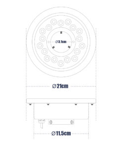 GloboStar® UNDERWATER-DENIS 90433 Υποβρύχιο Χωνευτό Φωτιστικό Σποτ Ειδικό για Σιντριβάνια - Πισίνες - Τζακούζι LED 9W 900lm 30° DC 24V Αδιάβροχο IP68 Φ21 x Υ7.5cm Ψυχρό Λευκό 6000K - Ανοξείδωτο Ατσάλι SS304 - 3 Years Warranty 15 90433 7