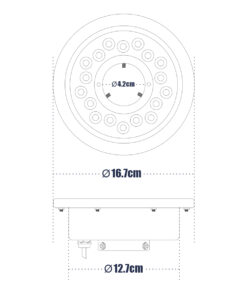 GloboStar® UNDERWATER-DENIS 90436 Υποβρύχιο Χωνευτό Φωτιστικό Σποτ Ειδικό για Σιντριβάνια - Πισίνες - Τζακούζι LED 9W 900lm 30° DC 24V Αδιάβροχο IP68 Φ16.7 x Υ7.5cm Ψυχρό Λευκό 6000K - Ανοξείδωτο Ατσάλι SS304 - 3 Years Warranty 15 90436 7