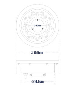 GloboStar® UNDERWATER-DENIS 90438 Υποβρύχιο Χωνευτό Φωτιστικό Σποτ Ειδικό για Σιντριβάνια - Πισίνες - Τζακούζι LED 12W 1080lm 30° DC 24V Αδιάβροχο IP68 Φ19.5 x Υ7.5cm Θερμό Λευκό 2700K - Ανοξείδωτο Ατσάλι SS304 - 3 Years Warranty 15 90438 7