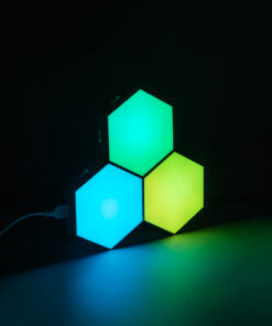 GloboStar® GloboStar® DIGIOCTA 90447 Σετ 3 Ψηφιακων LED RGB Φωτιστικών Κυψελών με Ψηφιακό Controller με WiFi Smart APP & Ασύρματο Χειριστήριο RF 2.4Ghz - LED SMD 5050 4.5W/Σετ 42PIXEL/Σετ 360lm/Σετ 120° DC 5V με USB 2.0 IP20 Πολύχρωμο RGB - Dimmable - Μ10.5 x Π10.5 x Υ3cm Ανά Κυψέλη - 2 Χρόνια Εγγύηση