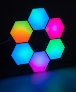 GloboStar® DIGIOCTA 90448 Σετ 6 Ψηφιακων LED RGB Φωτιστικών Κυψελών με Ψηφιακό Controller με WiFi Smart APP & Ασύρματο Χειριστήριο RF 2.4Ghz - LED SMD 5050 9W/Σετ 84PIXEL/Σετ 720lm/Σετ 120° DC 5V με USB 2.0 IP20 Πολύχρωμο RGB - Dimmable - Μ10.5 x Π10.5 x Υ3cm Ανά Κυψέλη - 2 Χρόνια Εγγύηση 27 90448 14