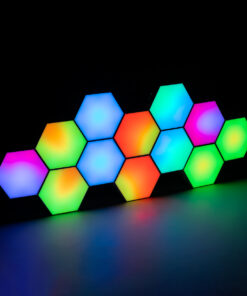 GloboStar® DIGIOCTA 90449 Σετ 12 Ψηφιακων LED RGB Φωτιστικών Κυψελών με Ψηφιακό Controller με WiFi Smart APP & Ασύρματο Χειριστήριο RF 2.4Ghz - LED SMD 5050 18W/Σετ 168PIXEL/Σετ 1440lm/Σετ 120° DC 5V με USB 2.0 IP20 Πολύχρωμο RGB - Dimmable - Μ10.5 x Π10.5 x Υ3cm Ανά Κυψέλη - 2 Χρόνια Εγγύηση 30 90449 16