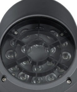 GloboStar® FLOOD-SIMA 90496 Κινούμενος Προβολέας - Σποτ Φωτισμού Wall Washer με Αντιθαμβωτική Γρίλια για Φωτισμό Κτιρίων LED 36W 3060lm 30° DC 24V Αδιάβροχο IP67 Μ21 x Π26 x Υ27cm RGBW DMX512 - Γκρι Ανθρακί - 3 Years Warranty 19 90496 8