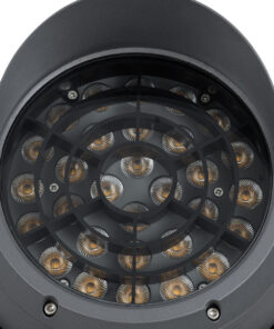 GLOBOSTAR® FLOOD-SIMA 90497 Κινούμενος Προβολέας Σποτ Wall Washer με Αντιθαμβωτική Γρίλια LED 60W 5400lm 30° DC 24V Αδιάβροχο IP67 Θερμό Λευκό 2700K Dimmable - Γκρι Ανθρακί - Μ29 x Π24 x Υ28.5cm - 3 Χρόνια Εγγύηση 19 90497 8