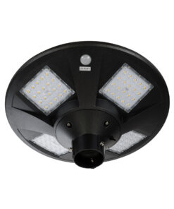 GLOBOSTAR® PARK 90501 Φωτιστικό Κεφαλής Post Top Πλατείας/Πάρκου/Κήπου με Ασύρματο Χειριστήριο LED 25W 550lm 120° με Ενσωματωμένο Φωτοβολταϊκό Panel 6V 20W & Επαναφορτιζόμενη Μπαταρία Li-ion 3.2V 12000mAh με Αισθητήρα Κίνησης-Ημέρας-Νύχτας Αδιάβροχο IP67 Θερμό Λευκό 2700K - Γκρι Ανθρακί - Φ50 x Υ20cm - 2 Χρόνια Εγγύηση 16 90501 4