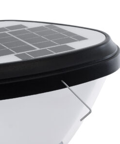 GLOBOSTAR® SOLARMIS 90521 Φωτιστικό Κολωνάκι Κήπου LED 10W 180lm 120° με Ενσωματωμένο Φωτοβολταϊκό Panel 6V 5W & Επαναφορτιζόμενη Μπαταρία Li-ion 3.2V 6000mAh με Αισθητήρα Ημέρας-Νύχτας Αδιάβροχο IP65 Ψυχρό Λευκό 6000K - Μαύρο - Μ26 x Π26 x Υ60cm - 2 Χρόνια Εγγύηση 18 90521 7