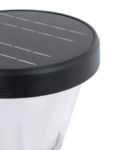 GLOBOSTAR® SOLARDIS 90523 Φωτιστικό Κολωνάκι Κήπου LED 10W 180lm 120° με Ενσωματωμένο Φωτοβολταϊκό Panel 6V 5W & Επαναφορτιζόμενη Μπαταρία Li-ion 3.2V 6000mAh με Αισθητήρα Ημέρας-Νύχτας Αδιάβροχο IP65 Ψυχρό Λευκό 6000K - Μαύρο - Μ24 x Π24 x Υ88cm - 2 Χρόνια Εγγύηση 13 90523 3