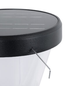 GLOBOSTAR® SOLARDIS 90523 Φωτιστικό Κολωνάκι Κήπου LED 10W 180lm 120° με Ενσωματωμένο Φωτοβολταϊκό Panel 6V 5W & Επαναφορτιζόμενη Μπαταρία Li-ion 3.2V 6000mAh με Αισθητήρα Ημέρας-Νύχτας Αδιάβροχο IP65 Ψυχρό Λευκό 6000K - Μαύρο - Μ24 x Π24 x Υ88cm - 2 Χρόνια Εγγύηση 16 90523 6