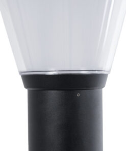 GLOBOSTAR® SOLARDIS 90523 Φωτιστικό Κολωνάκι Κήπου LED 10W 180lm 120° με Ενσωματωμένο Φωτοβολταϊκό Panel 6V 5W & Επαναφορτιζόμενη Μπαταρία Li-ion 3.2V 6000mAh με Αισθητήρα Ημέρας-Νύχτας Αδιάβροχο IP65 Ψυχρό Λευκό 6000K - Μαύρο - Μ24 x Π24 x Υ88cm - 2 Χρόνια Εγγύηση 17 90523 7