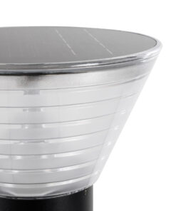 GLOBOSTAR® VEGGIE 90525 Φωτιστικό Κολωνάκι Κήπου LED 10W 330lm 120° με Ενσωματωμένο Φωτοβολταϊκό Panel 6V 2W & Επαναφορτιζόμενη Μπαταρία Li-ion 3.2V 1800mAh με Αισθητήρα Ημέρας-Νύχτας Αδιάβροχο IP65 Ψυχρό Λευκό 6000K - Γκρι Ανθρακί - Μ23 x Π23 x Υ60cm - 2 Χρόνια Εγγύηση 12 90525 3