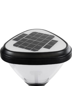 GLOBOSTAR® NATURE 90526 Φωτιστικό Κολωνάκι Κήπου LED 10W 330lm 120° με Ενσωματωμένο Φωτοβολταϊκό Panel 6V 2W & Επαναφορτιζόμενη Μπαταρία Li-ion 3.2V 1800mAh με Αισθητήρα Ημέρας-Νύχτας Αδιάβροχο IP65 Ψυχρό Λευκό 6000K - Γκρι Ανθρακί - Μ26 x Π29 x Υ36cm - 2 Χρόνια Εγγύηση 15 90526 6