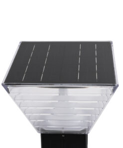 GLOBOSTAR® GRACIOUS 90529 Φωτιστικό Κολωνάκι Κήπου LED 10W 330lm 120° με Ενσωματωμένο Φωτοβολταϊκό Panel 6V 2W & Επαναφορτιζόμενη Μπαταρία Li-ion 3.2V 1800mAh με Αισθητήρα Ημέρας-Νύχτας Αδιάβροχο IP65 Θερμό Λευκό 2700K - Ψυχρό Λευκό 6000K - Γκρι Ανθρακί - Μ29 x Π24 x Υ24cm - 2 Χρόνια Εγγύηση 16 90529 6