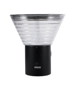 GLOBOSTAR® VEGGIE 90530 Φωτιστικό Κολωνάκι Κήπου LED 10W 330lm 120° με Ενσωματωμένο Φωτοβολταϊκό Panel 6V 2W & Επαναφορτιζόμενη Μπαταρία Li-ion 3.2V 1800mAh με Αισθητήρα Ημέρας-Νύχτας Αδιάβροχο IP65 Ψυχρό Λευκό 6000K - Γκρι Ανθρακί - Μ23 x Π30 x Υ25cm - 2 Χρόνια Εγγύηση 13 90530 3