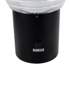 GLOBOSTAR® VEGGIE 90530 Φωτιστικό Κολωνάκι Κήπου LED 10W 330lm 120° με Ενσωματωμένο Φωτοβολταϊκό Panel 6V 2W & Επαναφορτιζόμενη Μπαταρία Li-ion 3.2V 1800mAh με Αισθητήρα Ημέρας-Νύχτας Αδιάβροχο IP65 Ψυχρό Λευκό 6000K - Γκρι Ανθρακί - Μ23 x Π30 x Υ25cm - 2 Χρόνια Εγγύηση 18 90530 8