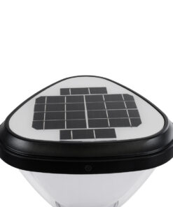 GLOBOSTAR® NATURE 90532 Φωτιστικό Κολωνάκι Κήπου LED 10W 500lm 120° με Ενσωματωμένο Φωτοβολταϊκό Panel 6V 2W & Επαναφορτιζόμενη Μπαταρία Li-ion 3.2V 8000mAh με Αισθητήρα Ημέρας-Νύχτας Αδιάβροχο IP65 Ψυχρό Λευκό 6000K - Γκρι Ανθρακί - Μ26 x Π26 x Υ30cm - 2 Χρόνια Εγγύηση 12 90532 4