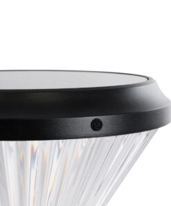 GLOBOSTAR® SHARP 90533 Φωτιστικό Κολωνάκι Κήπου LED 10W 500lm 120° με Ενσωματωμένο Φωτοβολταϊκό Panel 6V 2W & Επαναφορτιζόμενη Μπαταρία Li-ion 3.2V 8000mAh με Αισθητήρα Ημέρας-Νύχτας Αδιάβροχο IP65 Ψυχρό Λευκό 6000K - Γκρι Ανθρακί - Μ26 x Π26 x Υ33cm - 2 Χρόνια Εγγύηση 13 90533 5