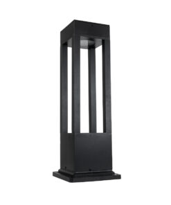 GLOBOSTAR® HONEYBEE 90537 Φωτιστικό Κολωνάκι Κήπου LED 10W 500lm 120° με Ενσωματωμένο Φωτοβολταϊκό Panel 6V 2W & Επαναφορτιζόμενη Μπαταρία Li-ion 3.2V 4000mAh με Αισθητήρα Ημέρας-Νύχτας Αδιάβροχο IP65 Ψυχρό Λευκό 6000K - Γκρι Ανθρακί - Μ20 x Π20 x Υ60cm - 2 Χρόνια Εγγύηση 14 90537 3