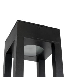 GLOBOSTAR® HONEYBEE 90537 Φωτιστικό Κολωνάκι Κήπου LED 10W 500lm 120° με Ενσωματωμένο Φωτοβολταϊκό Panel 6V 2W & Επαναφορτιζόμενη Μπαταρία Li-ion 3.2V 4000mAh με Αισθητήρα Ημέρας-Νύχτας Αδιάβροχο IP65 Ψυχρό Λευκό 6000K - Γκρι Ανθρακί - Μ20 x Π20 x Υ60cm - 2 Χρόνια Εγγύηση 16 90537 5