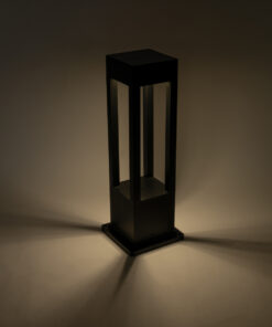 GLOBOSTAR® HONEYBEE 90537 Φωτιστικό Κολωνάκι Κήπου LED 10W 500lm 120° με Ενσωματωμένο Φωτοβολταϊκό Panel 6V 2W & Επαναφορτιζόμενη Μπαταρία Li-ion 3.2V 4000mAh με Αισθητήρα Ημέρας-Νύχτας Αδιάβροχο IP65 Ψυχρό Λευκό 6000K - Γκρι Ανθρακί - Μ20 x Π20 x Υ60cm - 2 Χρόνια Εγγύηση 20 90537 9