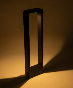 GLOBOSTAR® BACKYARD 90546 Φωτιστικό Κολωνάκι Κήπου LED 15W 1500lm 60° AC 220-240V Αδιάβροχο IP65 Θερμό Λευκό 2700K - Γκρι Ανθρακί - Μ16 x Π5.5 x Υ58cm - 3 Χρόνια Εγγύηση 16 90546 7