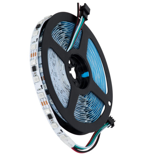 GloboStar® GLOBOSTAR® DIGIPRO 90589 Ψηφιακή Pixel Addressable Ταινία LED 14.4W/m 1152lm/m 120° DC 12V IP20 60 x SMD5050 Chip/m 20 x Pixel/m Πολύχρωμο RGB Dimmable SPI/TTL Protocol IC WS2811/UCS16703 - Μ500 x Π1 x Υ0.2cm - Ρολό 5 Μέτρων - 5 Χρόνια Εγγύηση