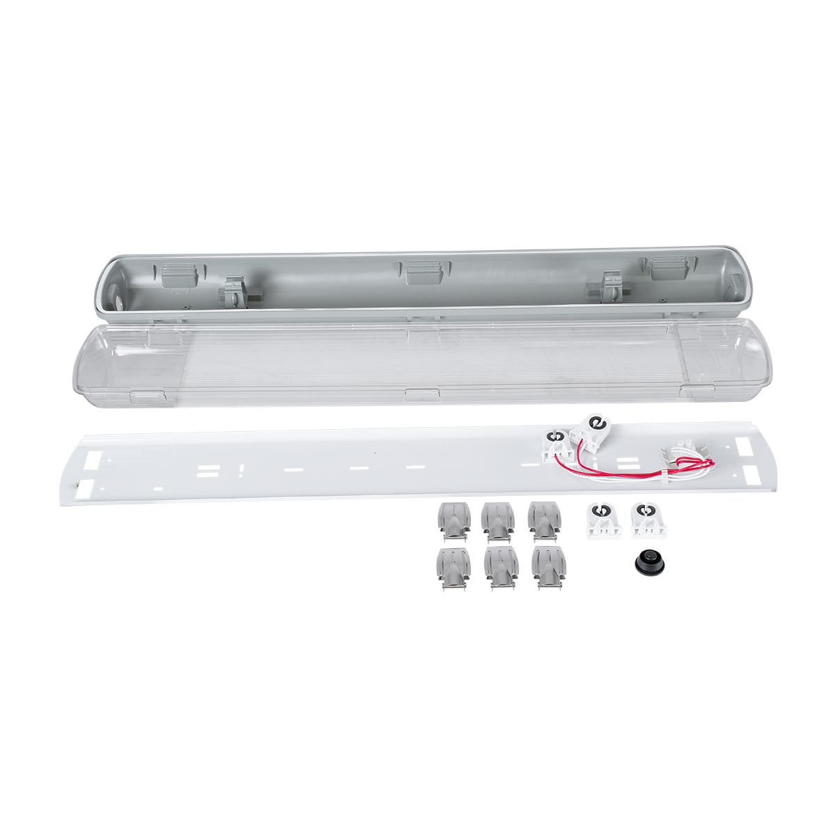 GLOBOSTAR® VIGAS 90611 Γραμμικό Βιομηχανικό Φωτιστικό Σκαφάκι Tri-Proof με Μεταλλικά Clips για 2 x Λάμπες T8 G13 60cm Τύπου Φθορίου LED Τροφοδοσίας Ενός Άκρου 120° AC 220-240V Αδιάβροχο IP65 - Γκρι με Διάφανο Κάλυμμα Πλαστικό PC - Μ66 x Π11.5 x Υ9cm 8 GLOBOSTAR® VIGAS 90611 Γραμμικό Βιομηχανικό Φωτιστικό Σκαφάκι Tri-Proof με Μεταλλικά Clips για 2 x Λάμπες T8 G13 60cm Τύπου Φθορίου LED Τροφοδοσίας Ενός Άκρου 120° AC 220-240V Αδιάβροχο IP65 - Γκρι με Διάφανο Κάλυμμα Πλαστικό PC - Μ66 x Π11.5 x Υ9cm - Image 7