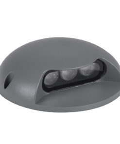 Alternative view of GLOBOSTAR® STEP-LUNA 90622 Αρχιτεκτονικό Φωτιστικό Διαδρόμου/Σκαλοπατιού LED 3W 330lm 10° DC 24V Αδιάβροχο IP65 Θερμό Λευκό 2700K Dimmable - Γκρι Ανθρακί - Φ12 x Υ3cm - 3 Χρόνια Εγγύηση