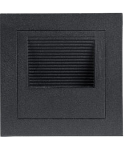 GLOBOSTAR® STEP-MINA 90625 Χωνευτό Αρχιτεκτονικό Φωτιστικό Διαδρόμου/Σκαλοπατιού LED 3W 330lm 30° DC 24V Αδιάβροχο IP65 Θερμό Λευκό 2700K Dimmable - Μαύρο - Μ8.3 x Π8.3 x Υ5cm / Q6.6cm - 3 Χρόνια Εγγύηση 12 90625 3