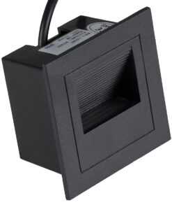 GLOBOSTAR® STEP-MINA 90625 Χωνευτό Αρχιτεκτονικό Φωτιστικό Διαδρόμου/Σκαλοπατιού LED 3W 330lm 30° DC 24V Αδιάβροχο IP65 Θερμό Λευκό 2700K Dimmable - Μαύρο - Μ8.3 x Π8.3 x Υ5cm / Q6.6cm - 3 Χρόνια Εγγύηση 16 90625 7