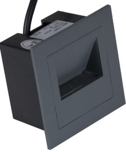 GLOBOSTAR® STEP-MINA 90627 Χωνευτό Αρχιτεκτονικό Φωτιστικό Διαδρόμου/Σκαλοπατιού LED 3W 330lm 30° DC 24V Αδιάβροχο IP65 Θερμό Λευκό 2700K Dimmable - Γκρι Ανθρακί - Μ8.3 x Π8.3 x Υ5cm / Μ6.6 x Π6.6cm - 3 Χρόνια Εγγύηση 16 90627 7
