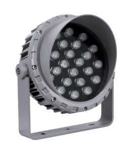 GLOBOSTAR® FLOOD-MENA 90644 Προβολέας Σποτ Wall Washer με Αντιθαμβωτική Γρίλια LED 24W 2160lm 30° AC 220-240V Αδιάβροχο IP65 Θερμό Λευκό 3000K - Ασημί - Μ23 x Π23 x Υ18cm - 3 Χρόνια Εγγύηση 13 90644 2