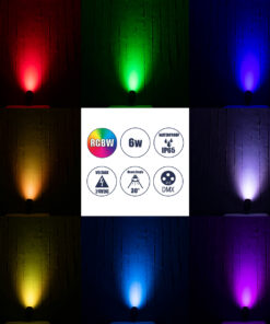 GloboStar® TREELIGHT-LINA 90657 Σποτ Φωτισμού Ειδικό για Φυτά - Δέντρα με Βάση Κήπου / Καρφωτό LED 6W 630lm 30° DC 24V Αδιάβροχο IP65 Μ10.5 x Π18 x Υ40cm Πολύχρωμο RGBW DMX512 - Γκρι Ανθρακί - 3 Years Warranty 29 90657 14