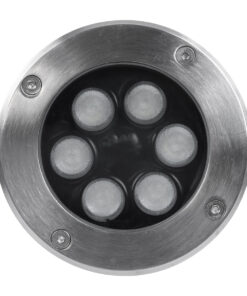 GloboStar® UNDERGROUND-TINA 90666 Χωνευτό Φωτιστικό Σποτ Δαπέδου LED 9W 945lm 30° DC 24V Αδιάβροχο IP65 Φ12 x Υ9cm Πολύχρωμο RGBW DMX512 - Ανοξείδωτο Ατσάλι - 3 Years Warranty 12 90666 3