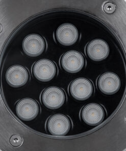 GLOBOSTAR® UNDERGROUND-TINA 90667 Χωνευτό Αρχιτεκτονικο Φωτιστικό Σποτ Δαπέδου LED 12W 1320lm 30° DC 24V Αδιάβροχο IP68 Θερμό Λευκό 2700K Dimmable - Ανοξείδωτο Ατσάλι 304 - Φ16 x Υ9cm / Q14cm - 3 Χρόνια Εγγύηση 15 90667 6