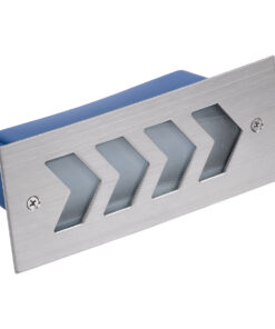 Alternative view of GloboStar® WALLLIGHT-ARINA 90671 Χωνευτό Φωτιστικό Τοίχου LED 6W 690lm 120° DC 24V Αδιάβροχο IP67 Μ17 x Π7 x Υ5.5cm Φυσικό Λευκό 4500K - Ανοξείδωτο Ατσάλι - 3 Years Warranty