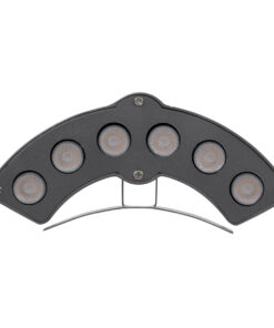 GLOBOSTAR® TREELIGHT-GINA 90679 Κυρτή Μπάρα Φωτισμού Wall Washer για Φυτά - Δέντρα LED 6W 660lm 30° DC 24V Αδιάβροχο IP65 Θερμό Λευκό 2700K Dimmable - Γκρι Ανθρακί - Μ18 x Π3.5 x Υ7cm - 3 Χρόνια Εγγύηση 18 90679 3