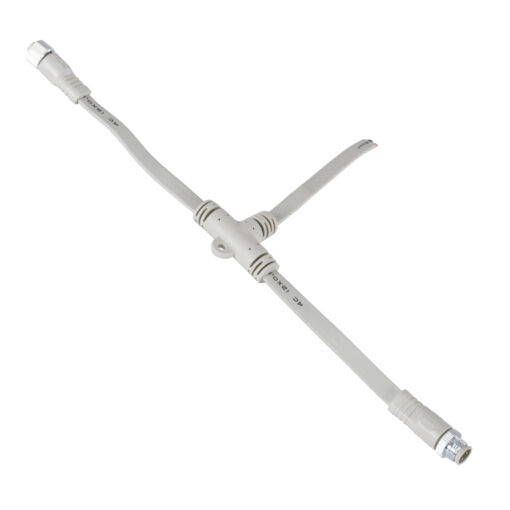 GloboStar® GloboStar® 90702 Ταχυσύνδεσμος Τροφοδοσίας Τύπου T IP65 - 2 Καλώδια +/- σε T DC Power Connector 4 PIN Male για Ένωση 4 PIN Female RGB+RGBW Digital Modules